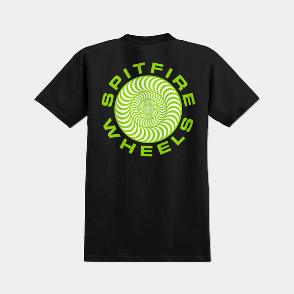 SPITFIRE CLASSIC '87 SWIRL FILL TEE - BLACK/GREEN/WHITE