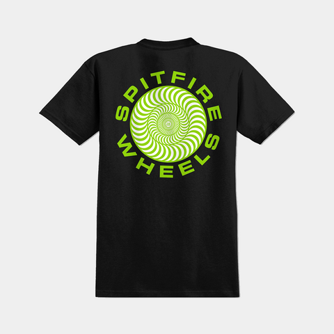 SPITFIRE CLASSIC '87 SWIRL FILL TEE - BLACK/GREEN/WHITE