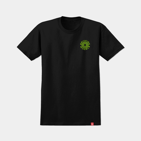 SPITFIRE CLASSIC '87 SWIRL FILL TEE - BLACK/GREEN/WHITE