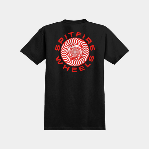 SPITFIRE CLASSIC '87 SWIRL FILL TEE - BLACK/RED