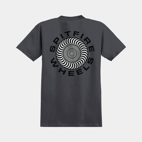 SPITFIRE CLASSIC '87 SWIRL FILL TEE - CHARCOAL/BLACK/WHITE