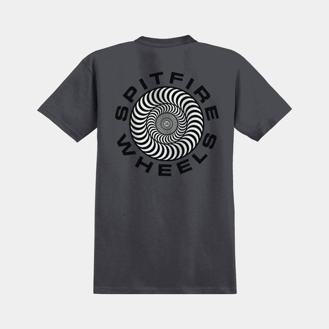 SPITFIRE CLASSIC '87 SWIRL FILL TEE - CHARCOAL/BLACK/WHITE