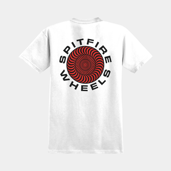 SPITFIRE CLASSIC '87 SWIRL FILL TEE - WHITE/BLACK-RED
