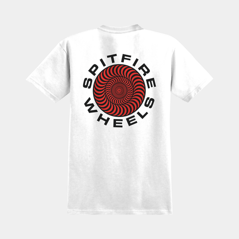 SPITFIRE CLASSIC '87 SWIRL FILL TEE - WHITE/BLACK-RED