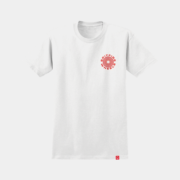 SPITFIRE CLASSIC '87 SWIRL FILL TEE - WHITE/RED/BLACK