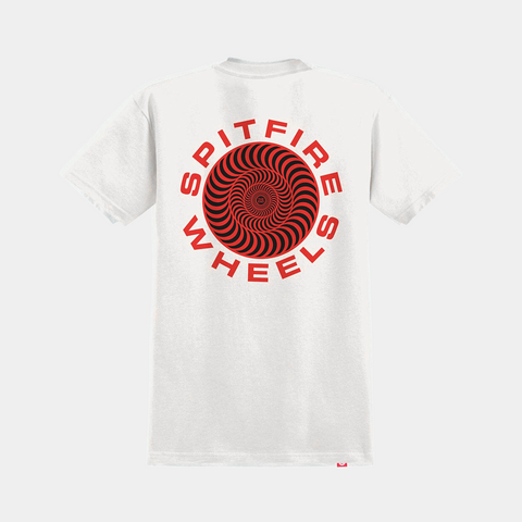 SPITFIRE CLASSIC '87 SWIRL FILL TEE - WHITE/RED/BLACK