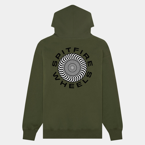 SPITFIRE CLASSIC '87 SWIRL FILL ZIP HOODIE - ARMY/BLACK