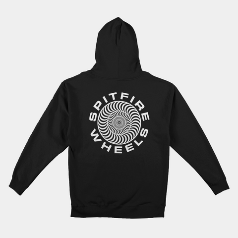 SPITFIRE CLASSIC '87 SWIRL HOODIE - BLACK/WHITE