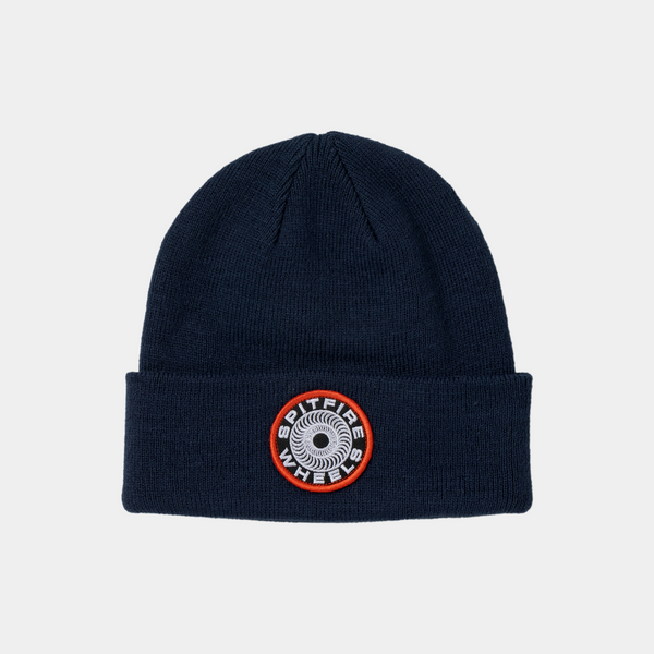 SPITFIRE CLASSIC '87 SWIRL PATCH CUFF BEANIE - NAVY/BLACK/RED