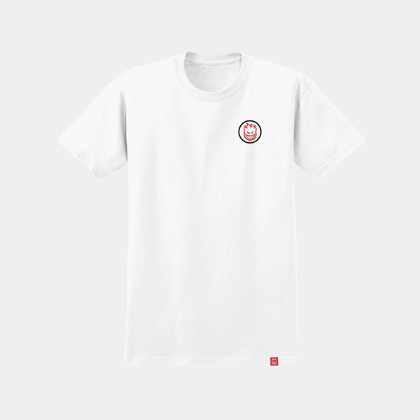 SPITFIRE CLASSIC SWIRL OVERLAY TEE - WHITE/RED