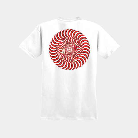 SPITFIRE CLASSIC SWIRL OVERLAY TEE - WHITE/RED