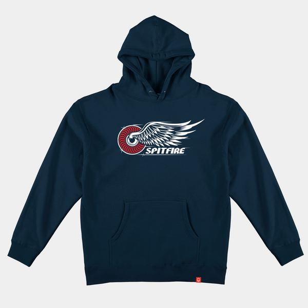 SPITFIRE CLASSIC WING HOODIE -  NAVY/RED/WHITE