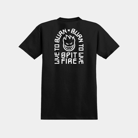 SPITFIRE LTB ARCH II TEE - BLACK/WHITE