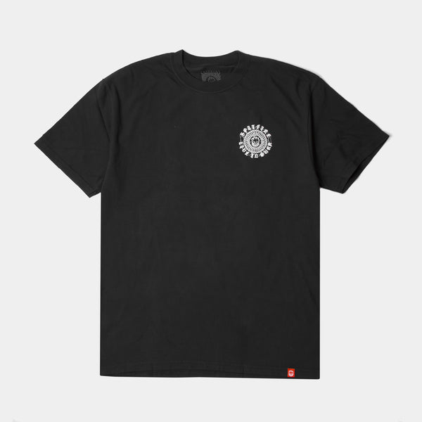 SPITFIRE WEBBED CLASSIC GARMENT DYED TEE - BLACK/WHITE