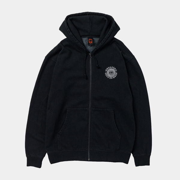 SPITFIRE WEBBED CLASSIC ZIP HOODIE - VINTAGE BLACK