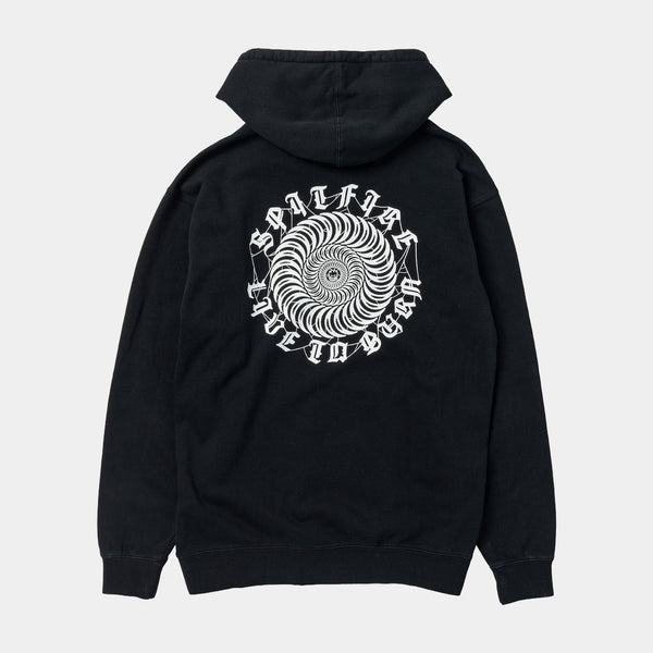 SPITFIRE WEBBED CLASSIC ZIP HOODIE - VINTAGE BLACK