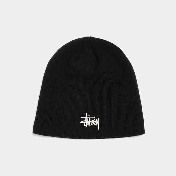STUSSY BASIC SKULLCAP BEANIE - BLACK