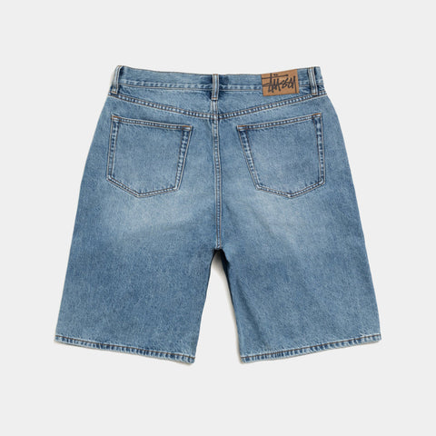 STUSSY BIG OL SHORT DENIM - INDIGO STONE WASH