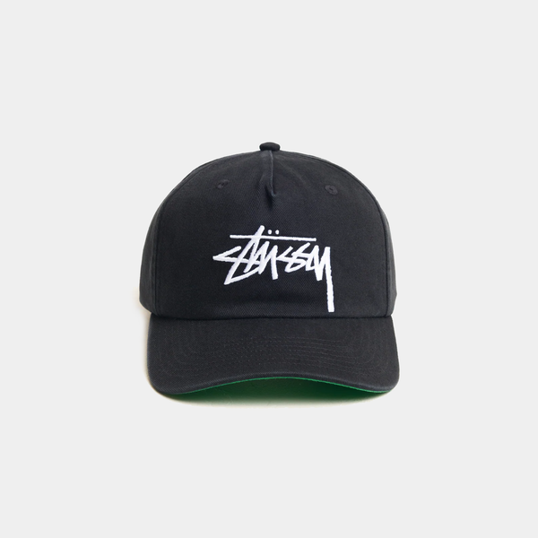 STUSSY BIG STOCK MID DEPTH HAT - BLACK
