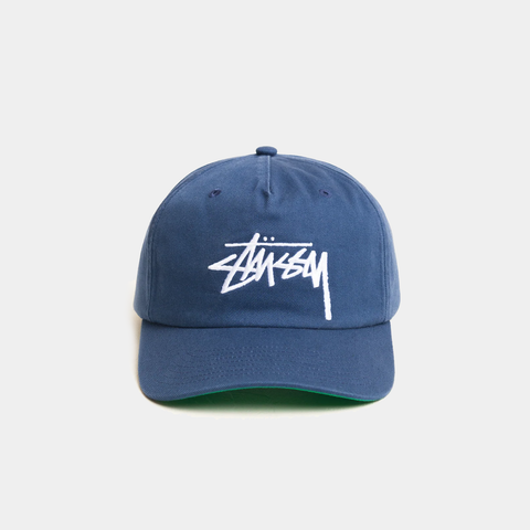 STUSSY BIG STOCK MID DEPTH HAT - DEEP BLUE