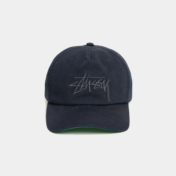 STUSSY BIG STOCK MID DEPTH HAT - NAVY ECLIPSE