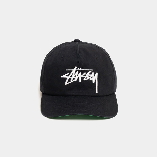 STUSSY BIG STOCK MID DEPTH HAT - SHADOW BLACK
