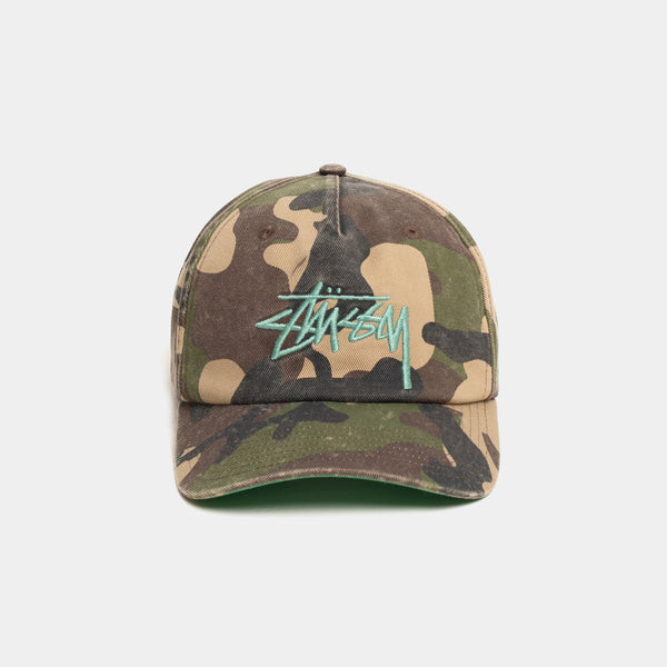 STUSSY BIG STOCK MID DEPTH HAT - WOODLAND CAMO