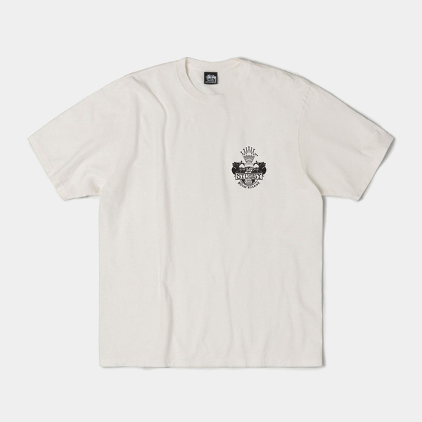 STUSSY BUILT TO LAST PIGMENT DYED TEE - NATURAL
