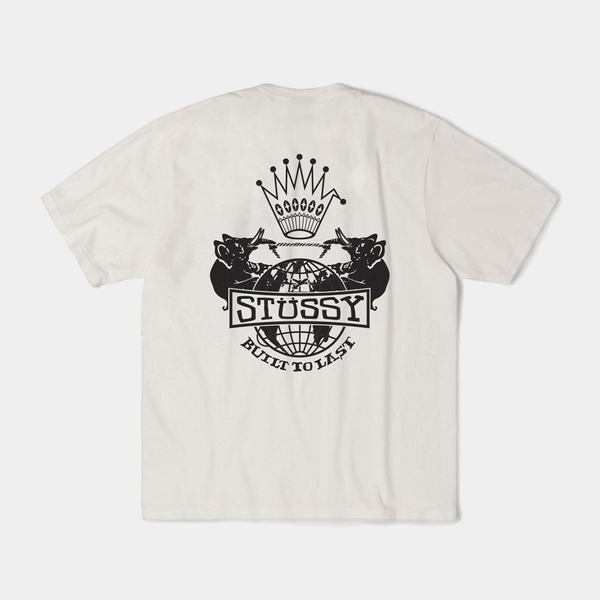 STUSSY BUILT TO LAST PIGMENT DYED TEE - NATURAL