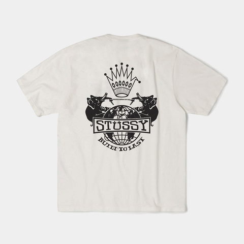 STUSSY BUILT TO LAST PIGMENT DYED TEE - NATURAL