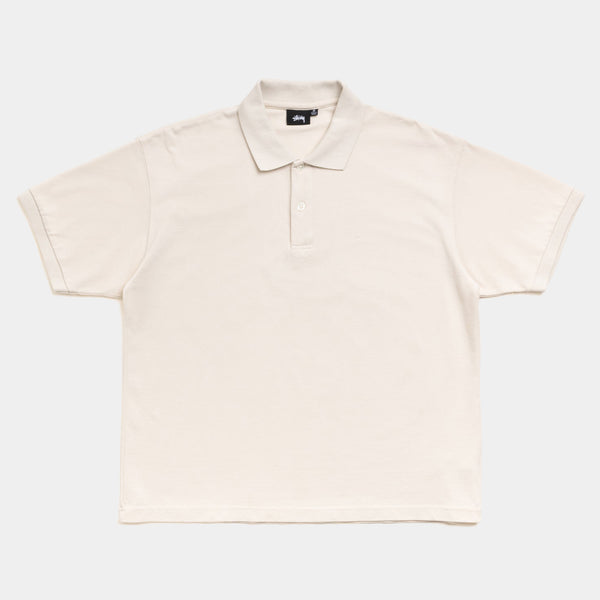 STUSSY CLASSIC PIQUE POLO - OFF WHITE