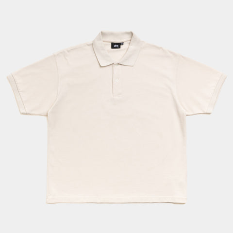 STUSSY CLASSIC PIQUE POLO - OFF WHITE