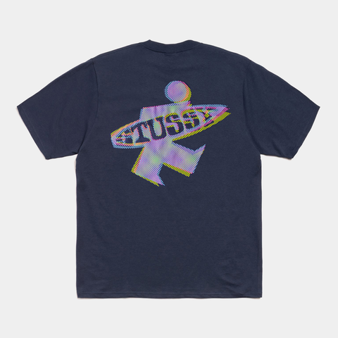 STUSSY DOT SURF TEE - NAVY