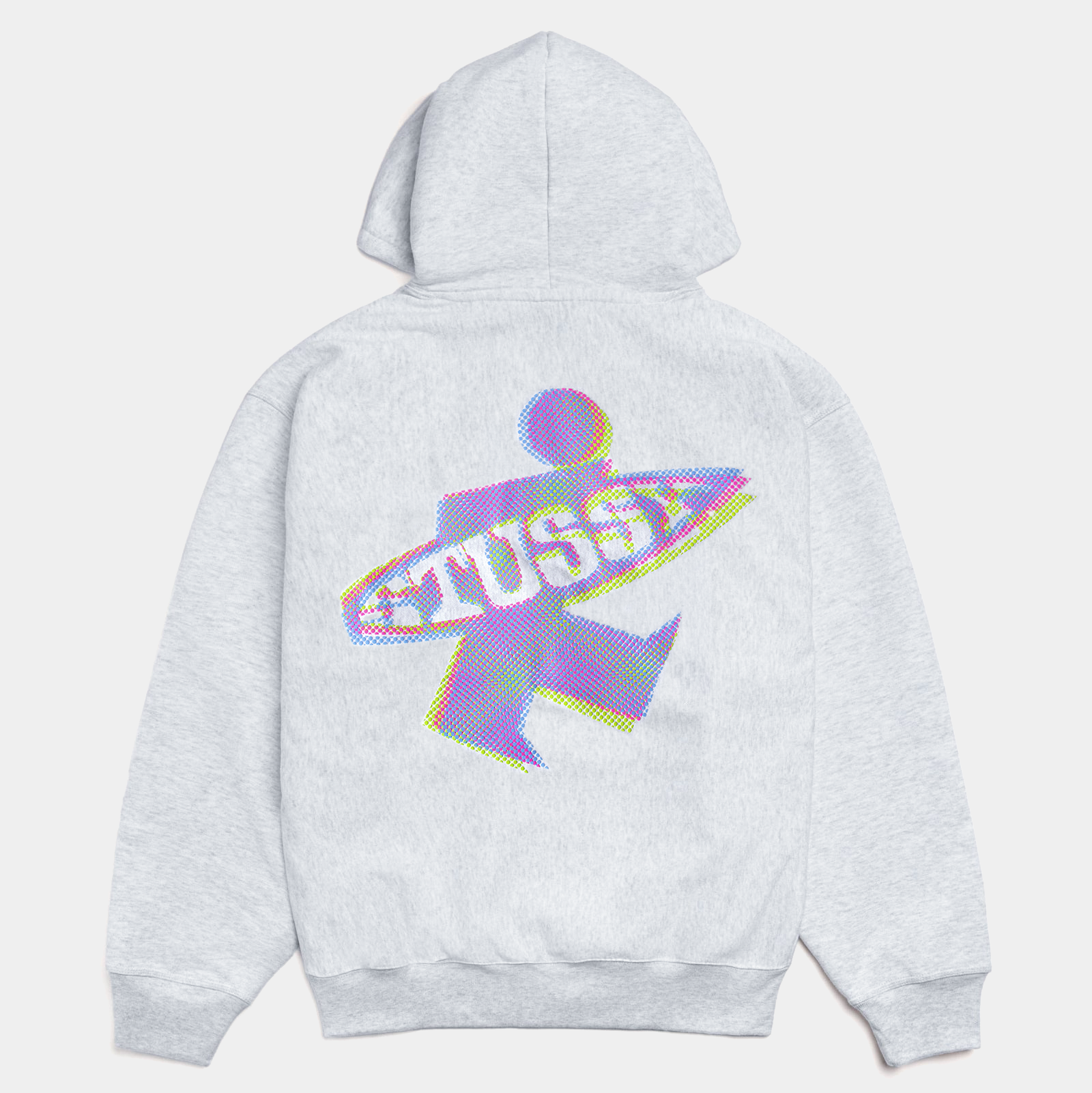 STUSSY DOT SURF ZIP HOODIE - ASH HEATHER - PLA Skateboarding STUSSY DOT SURF ZIP HOODIE - ASH HEATHER - PLA Skateboarding