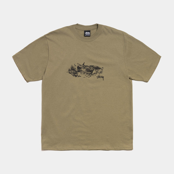 STUSSY FAWN TEE - ARMY