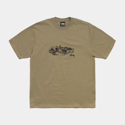 STUSSY FAWN TEE - ARMY