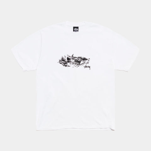 STUSSY FAWN TEE - WHITE
