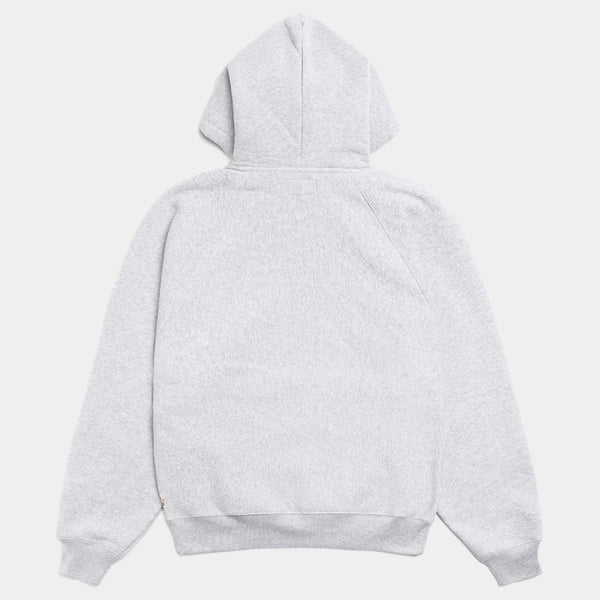 STUSSY FLEECE RAGLAN HOODIE - ASH HEATHER