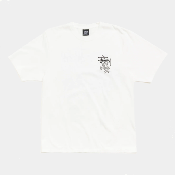 STUSSY HIGH ROLLERS PIGMENT DYED TEE - NATURAL