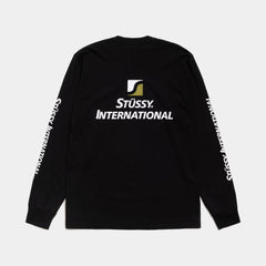 STUSSY INTERNATIONAL LS TEE - BLACK - PLA Skateboarding