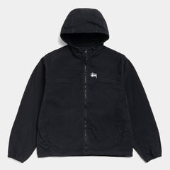 STUSSY LIGHTWEIGHT HOODED JACKET - BLACK - PLA Skateboarding