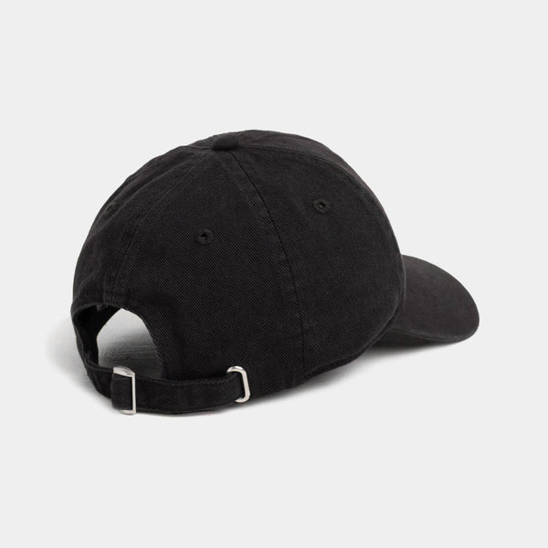 STUSSY LOW PROFILE CREW STRAPBACK HAT - BLACK