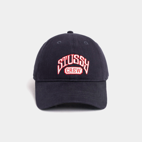 STUSSY LOW PROFILE CREW STRAPBACK HAT - NAVY