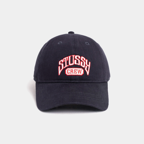STUSSY LOW PROFILE CREW STRAPBACK HAT - NAVY