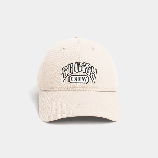STUSSY LOW PROFILE CREW STRAPBACK HAT - SAND