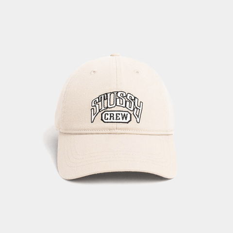 STUSSY LOW PROFILE CREW STRAPBACK HAT - SAND