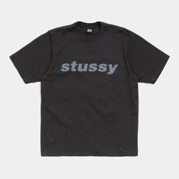 STUSSY SHARK PIMENT DYED TEE - FADED BLACK