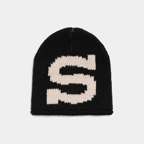 STUSSY SKULLCAP KNIT BURLY S BEANIE - BLACK