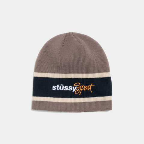 STUSSY SPORT STRIPE SKULLCAP - SAND