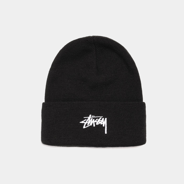 STUSSY STOCK CUFF BEANIE - BLACK